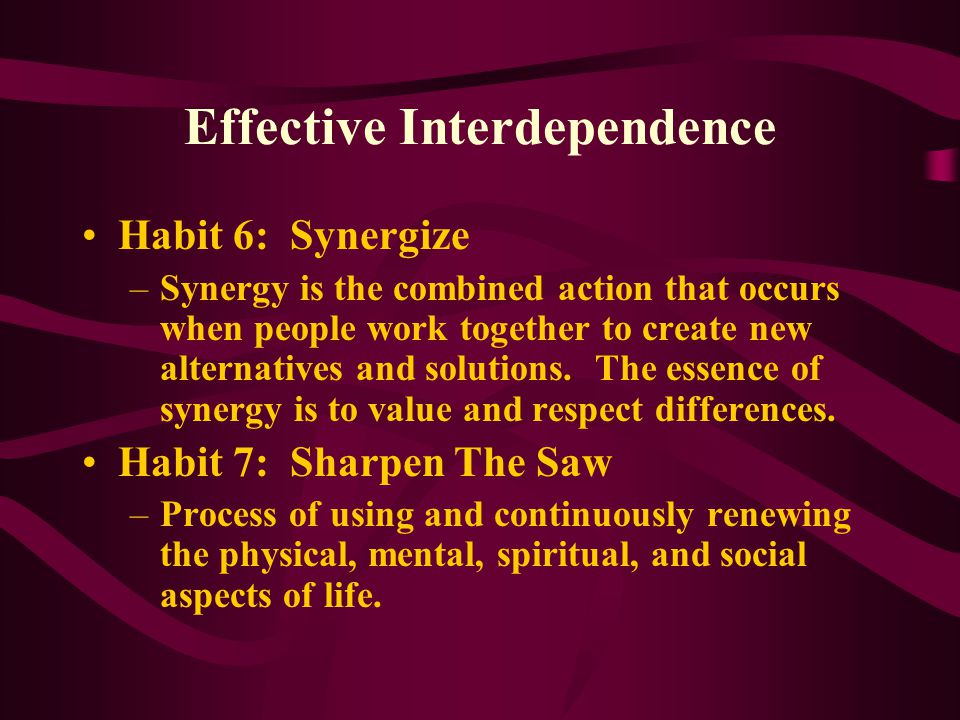 Habit 6 synergize presentation pro
